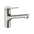 Hansgrohe Zesis M33 Kitchen Mixer 150 Pull out Spray 2jet - Stainless Steel 74800803