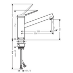 Hansgrohe Zesis M33 150 1Jet Kitchen Mixer - Stainless Steel 74802803