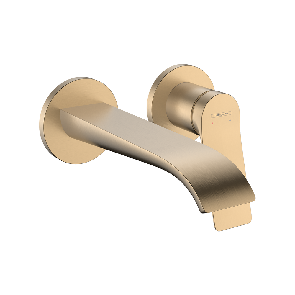 Hansgrohe Vivenis Wall Basin Mixer 19.2cm Spout Trim Kit (Requires In-Wall Body) - Brushed Bronze