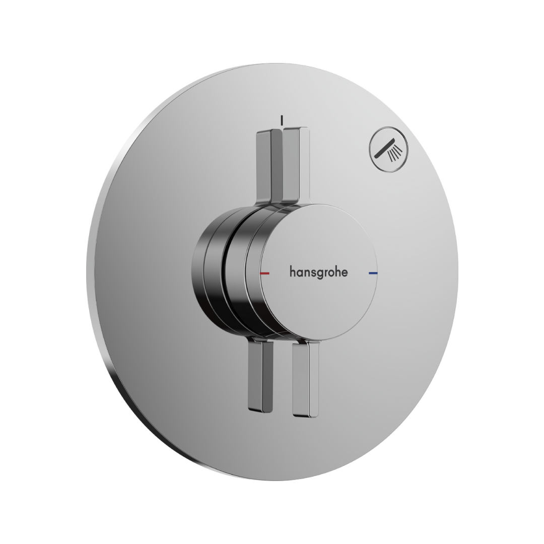 Hansgrohe DuoTurn S Single Function Wall Mixer & IBox Basic Set 2 - Chrome 75618003 + 01500800
