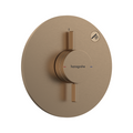 Hansgrohe DuoTurn S Single Function Wall Mixer & IBox Basic Set 2 - Brushed Bronze 75618143 + 01500180
