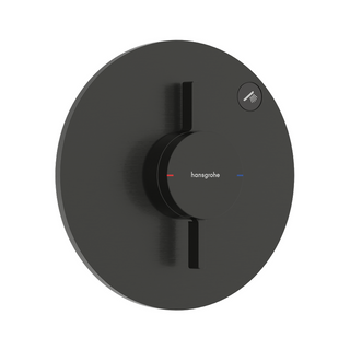 Hansgrohe DuoTurn S Single Function Wall Mixer & IBox Basic Set 2 - Brushed Black Chrome 75618343 + 01500180