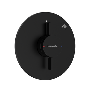 Hansgrohe DuoTurn S Single Function Wall Mixer & IBox Basic Set 2 - Matt Black 75618673 + 01500180