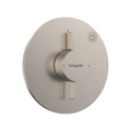 Hansgrohe DuoTurn S Single Function Wall Mixer & IBox Basic Set 2 - Brushed Nickel 75618823 + 01500180
