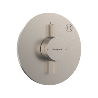 Hansgrohe DuoTurn S Single Function Wall Mixer & IBox Basic Set 2 - Brushed Nickel 75618823 + 01500180
