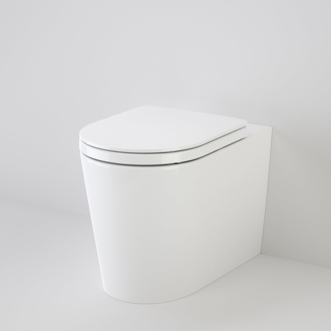 Caroma Liano Cleanflush Invisi Series II Wall Faced Toilet Suite (Germguard) - Chrome Button - 766100W + 237088C