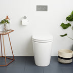 Caroma Liano Cleanflush Easy Height Invisi Series II Wall Faced Toilet Suite - Rose Gold Flush Plate - 766350W + 237088RG