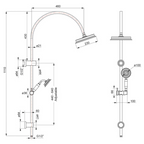 Villeroy & Boch Avia 2.0 Shower System - Chrome - 7768361B