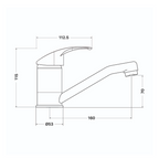 Mixx Cayenne Swivel Basin Mixer - Chrome - 7SL003EP