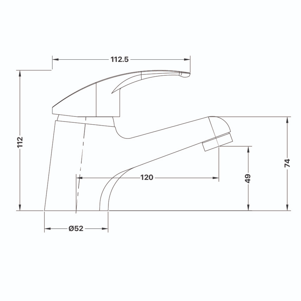 Mixx Cayenne Fixed Basin Mixer - Chrome - 7SL005EP