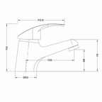 Mixx Cayenne Fixed Basin Mixer - Chrome - 7SL005EP