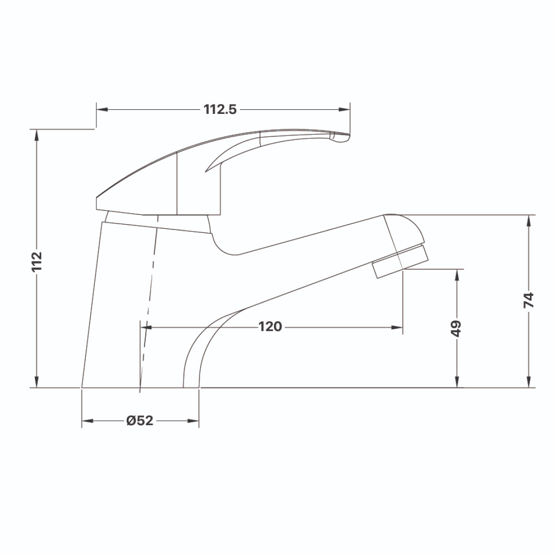 Mixx Cayenne Fixed Basin Mixer - Chrome - 7SL005EP