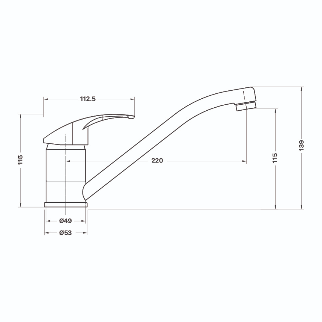Mixx Cayenne Sink Mixer - LF Chrome - 7SL015EPF