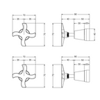 Rainware Outdoor Wall Taps (Pair) - 316 Stainless Steel - 8200