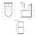Caroma Luna Plus WFCC 4S Bottom Inlet SC Suite -  Specification