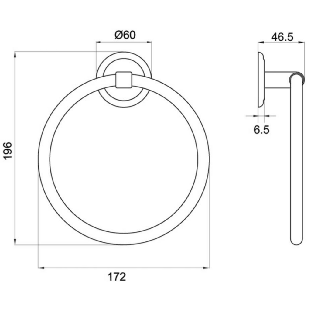 Villeroy & Boch Avia 2.0 Towel Ring - Chrome - 8370561B