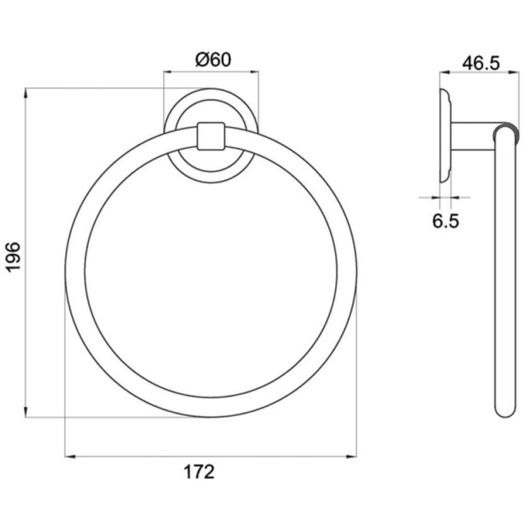 Villeroy & Boch Avia 2.0 Towel Ring - Chrome - 8370561B