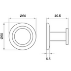 Villeroy & Boch Avia 2.0 Robe Hook - Chrome - 8371161B