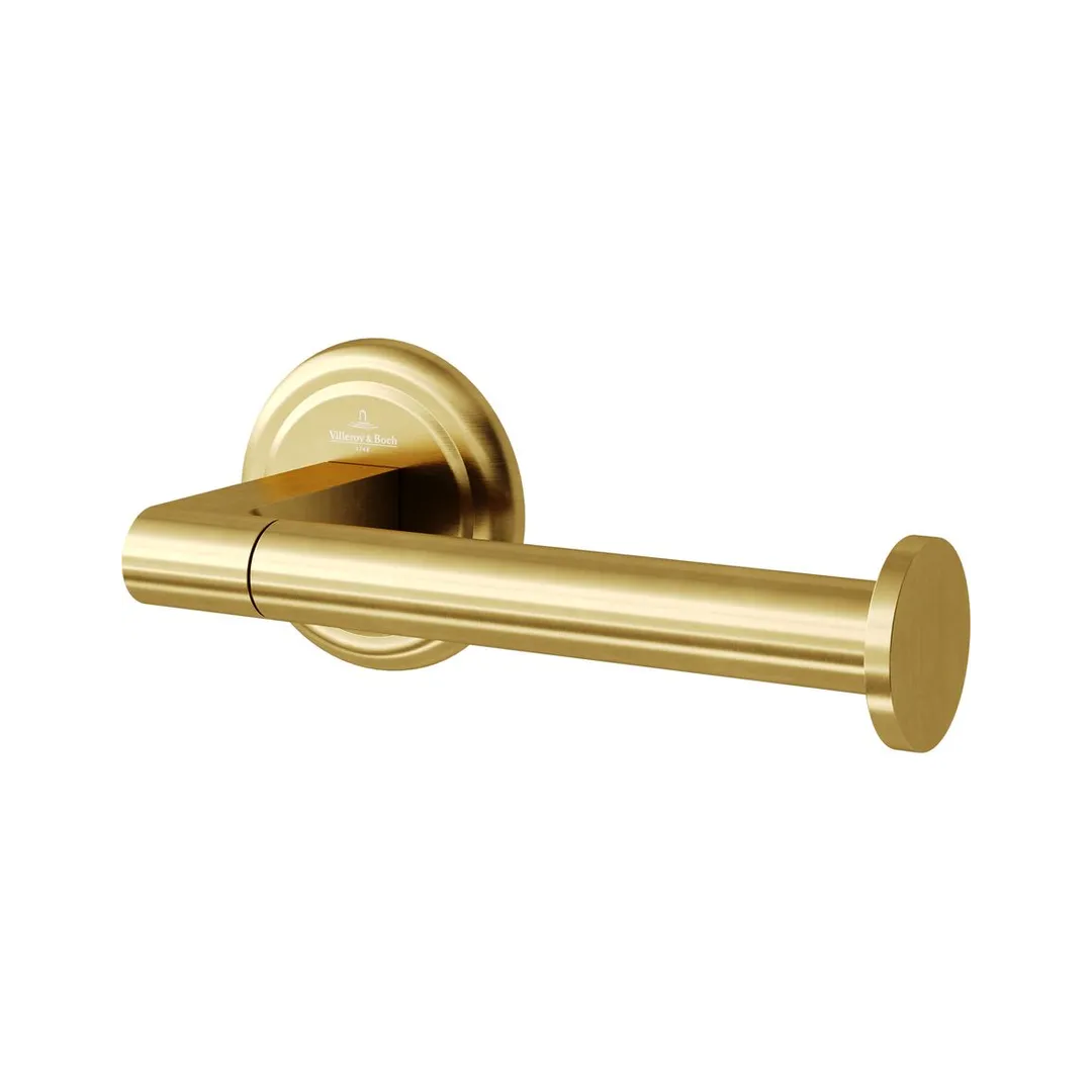 Villeroy & Boch Avia 2.0 Right Hand Toilet Roll Holder - Brushed Gold - 8371485B