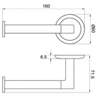 Villeroy & Boch Avia 2.0 Left Hand Toilet Roll Holder - Brushed Nickel - 8372480B