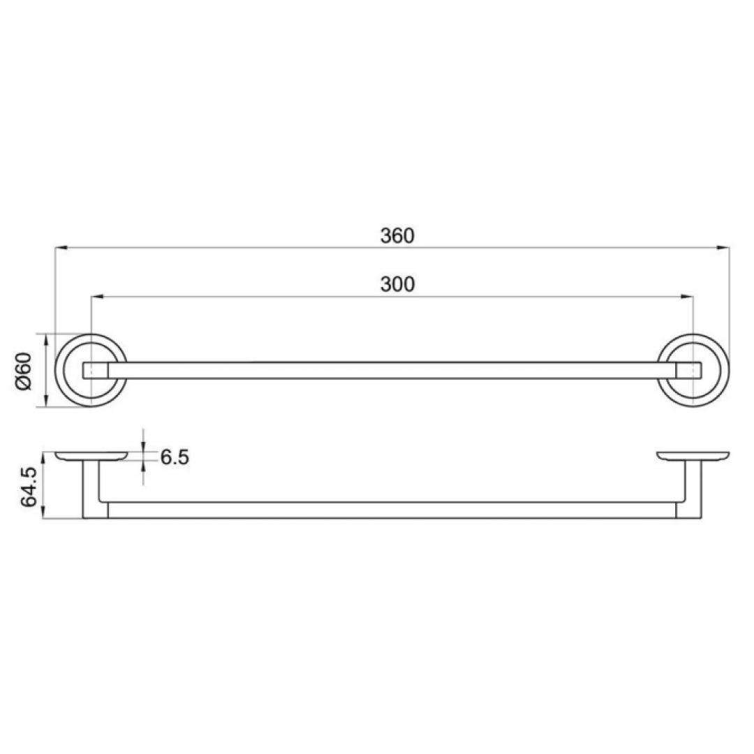 Villeroy & Boch Avia 2.0 300mm Towel Rail - Brushed Gold - 8373085B