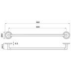 Villeroy & Boch Avia 2.0 600mm Towel Rail - Chrome - 8376061B