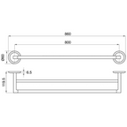 Villeroy & Boch Avia 2.0 800mm Double Towel Rail - Brushed Gold - 8378885B