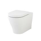 Caroma Luna Cleanflush Invisi Series II Wall Faced Toilet Suite - Brushed Nickel Button - 844910W + 237088BN