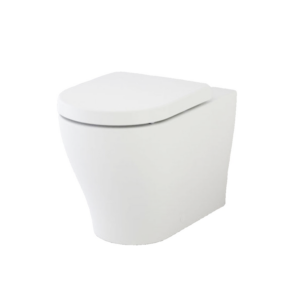 Caroma Luna Cleanflush Invisi Series II Wall Faced Toilet Suite - Rose Gold Button - 844910W + 237088RG