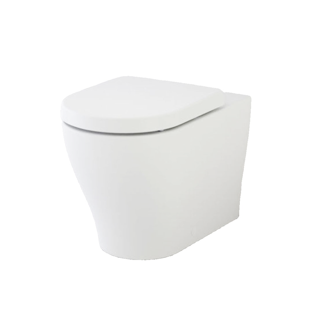 Caroma Luna Cleanflush Invisi Series II Wall Faced Toilet Suite - Bronze Button - 844910W + 237088BR
