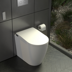 Caroma Urbane II Bidet Cleanflush Easy Height Wall Faced Invisi Suite - 848610W - Copper Button - 848610W + 237088CO