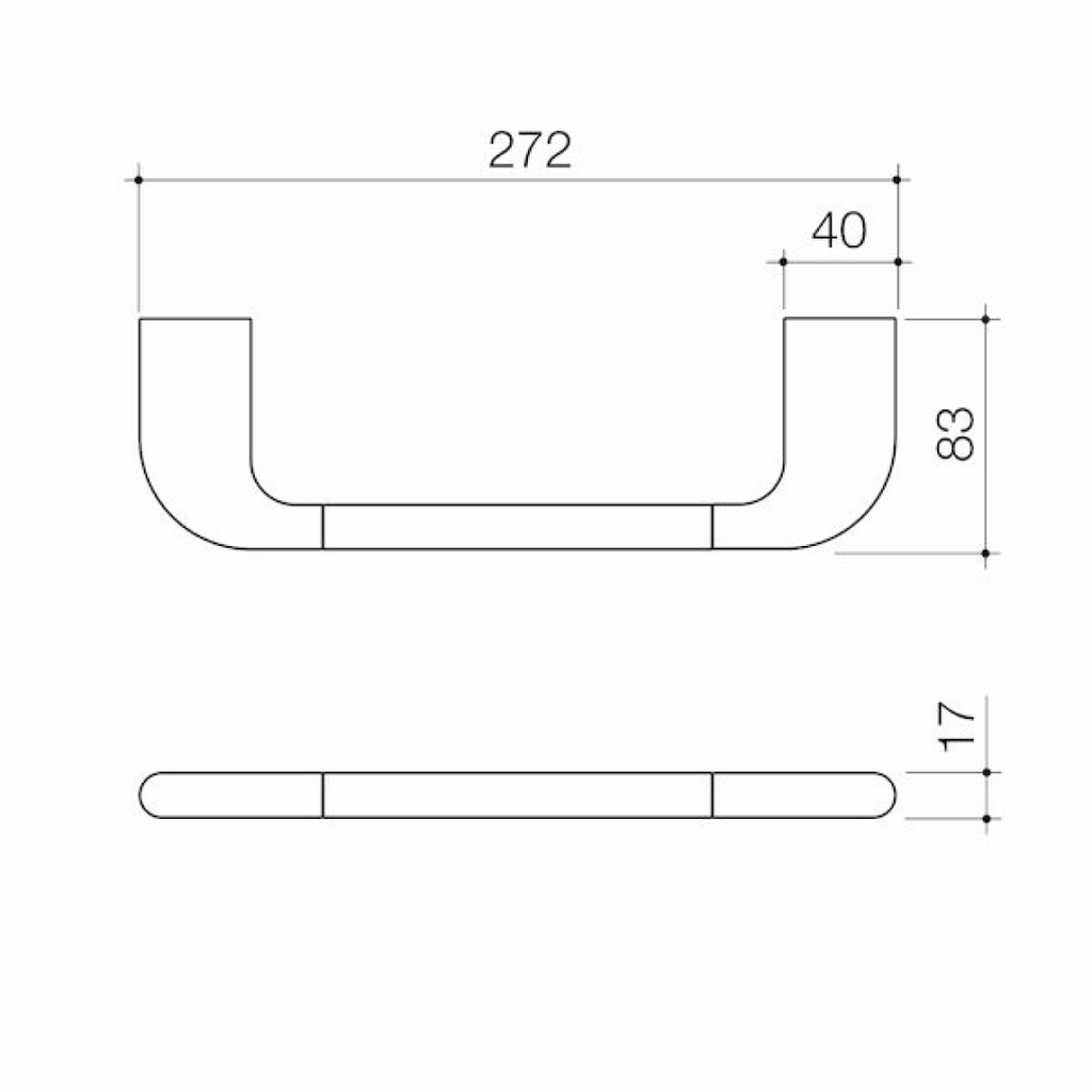 Caroma Contura II Hand Towel Rail - Brushed Brass - 849032BB