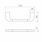 Caroma Contura II Hand Towel Rail - Brushed Brass - 849032BB