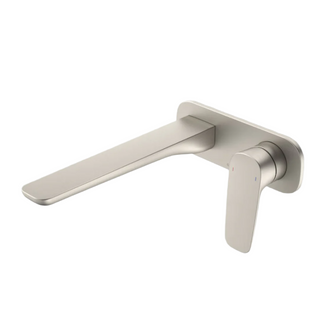 Caroma Contura II Wall Basin/Bath Mixer 220mm Includes Body - LF Brushed Nickel - 849053BN6AF