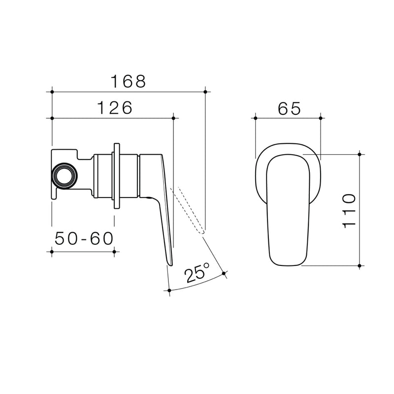 Caroma Contura II Bath/Shower Mixer Includes Body - Chrome