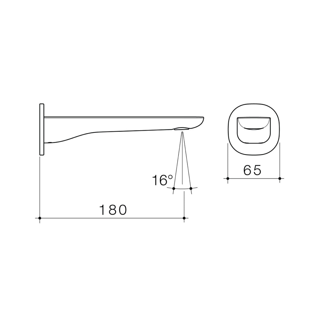 Caroma Contura II 180mm Basin/Bath Outlet - Chrome - 849059C6AF