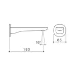 Caroma Contura II 180mm Basin/Bath Outlet - Matte Black - 849059B6AF