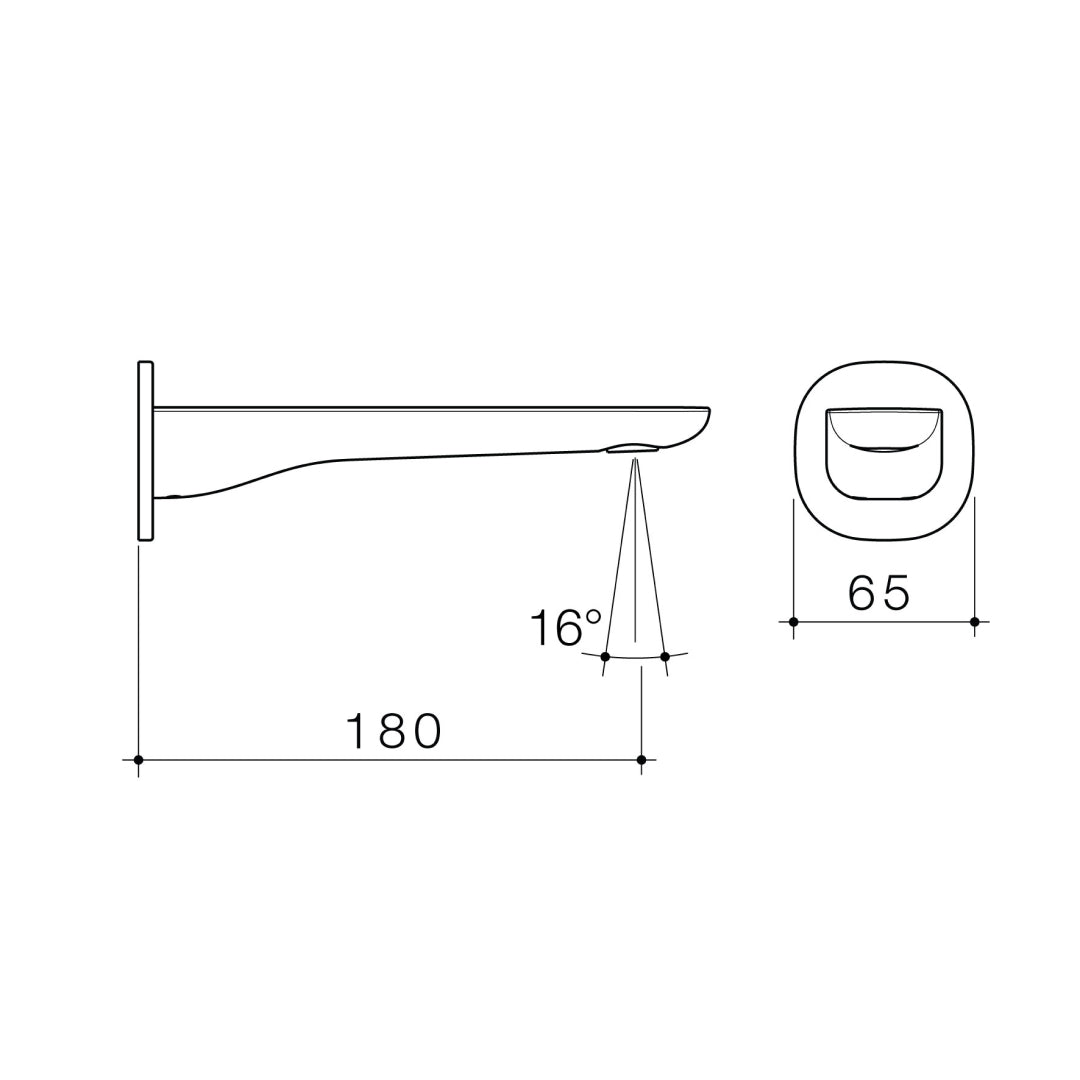 Caroma Contura II 180mm Basin/Bath Outlet - Brushed Bronze - 849059BBZ6AF