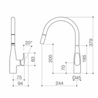 Caroma Contura II Pull Out Sink Mixer - LF Chrome 849062C56AF