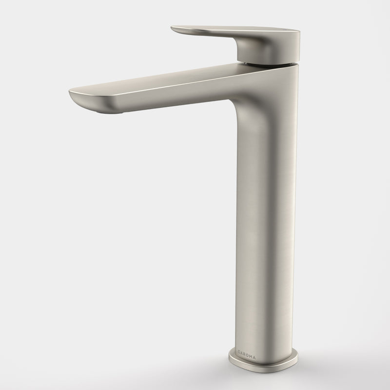 Caroma Contura II Tower Basin Mixer - Brushed Nickel