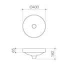 Caroma Liano II Round Inset Basin - Matte White 852400MW