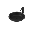 Caroma Liano II 440mm Round Under/Over Counter Basin - Matte Black (with Overflow) - 852605MB