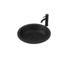 Caroma Liano II 440mm Round Under/Over Counter Basin - Matte Black (with Overflow) - 852605MB