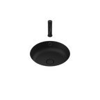 Caroma Liano II 440mm Round Under/Over Counter Basin - Matte Black (with Overflow) - 852605MB