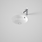 Caroma Liano II 440mm Round Under/Over Counter Basin - White (with Overflow) - 852605W