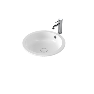 Caroma Liano II 440mm Round Under/Over Counter Basin - White (with Overflow) - 852605W