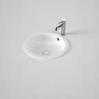 Caroma Liano II 440mm Round Under/Over Counter Basin - White (with Overflow) - 852605W