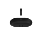 Caroma Liano II 580mm Pill Under/Over Counter Basin – Matte Black (with Overflow) - 852905MB