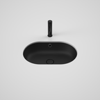 Caroma Liano II 580mm Pill Under/Over Counter Basin – Matte Black (with Overflow) - 852905MB
