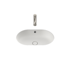 Caroma Liano II 580mm Pill Under/Over Counter Basin – Matte White (with Overflow) - 852905MW